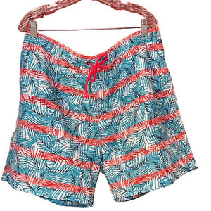 NWT Club Room Quick Dry Tropical Leaf Print Swim Shorts XL